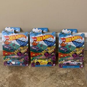 Hot Wheels 3 cars Spring Mix 2025  2, 4, & 5 of 5 JCG57, 87, 88 NEW Easter